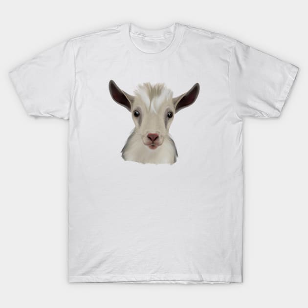 Cute Goat Drawing T-Shirt by Play Zoo